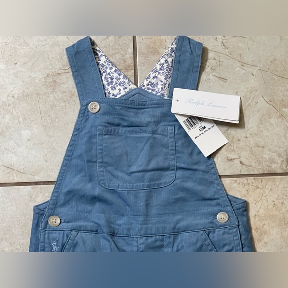 NWT Ralph Lauren Girl’s Overalls. Size: 12 month. - Picture 3 of 6